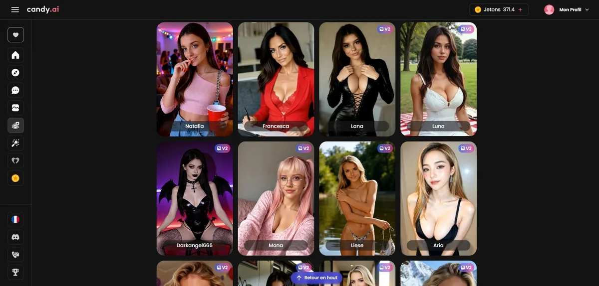 Recensione Candy AI — galleria personaggi IA girlfriend