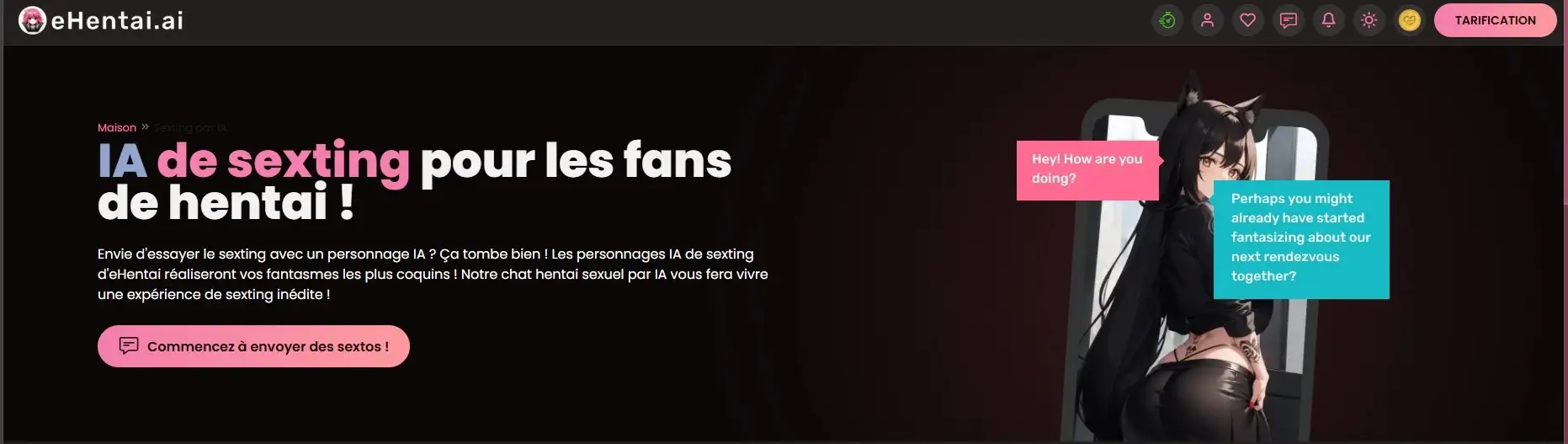 Recensione eHentai AI — sezione sexting e chat