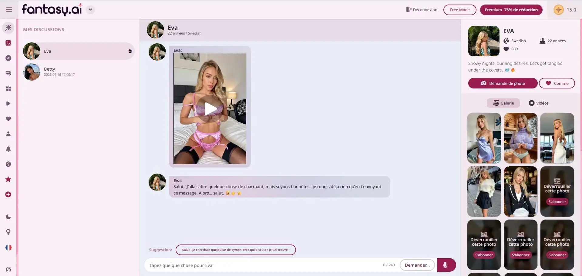 Recensione Fantasy AI — personaggi e video seducenti