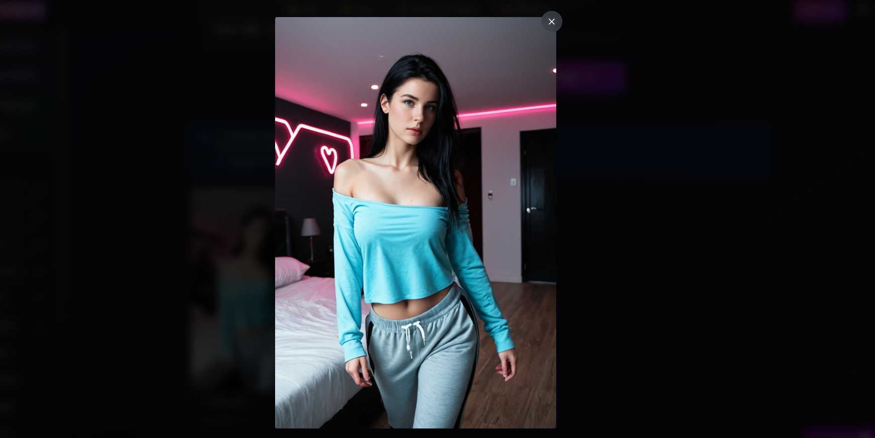 Recensione FlirtCam.AI — esempio di immagine generata dal personaggio