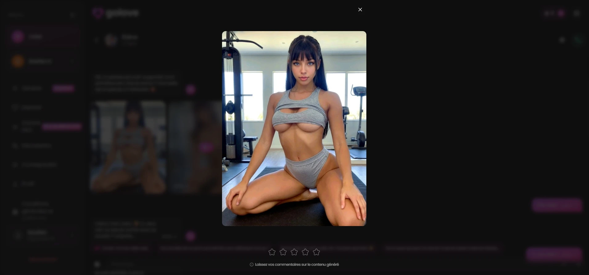 Recensione Golove AI — primo piano immagine generata da Ebène nella chat