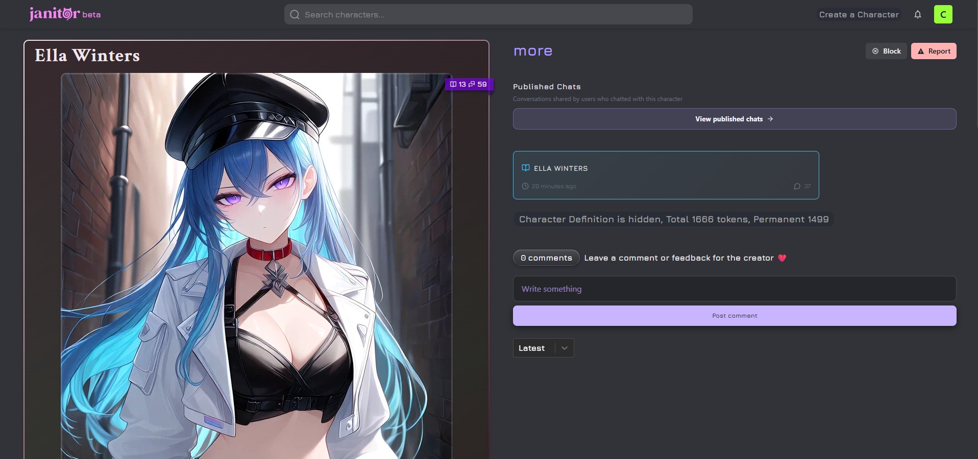 Conversazione roleplay su Janitor AI