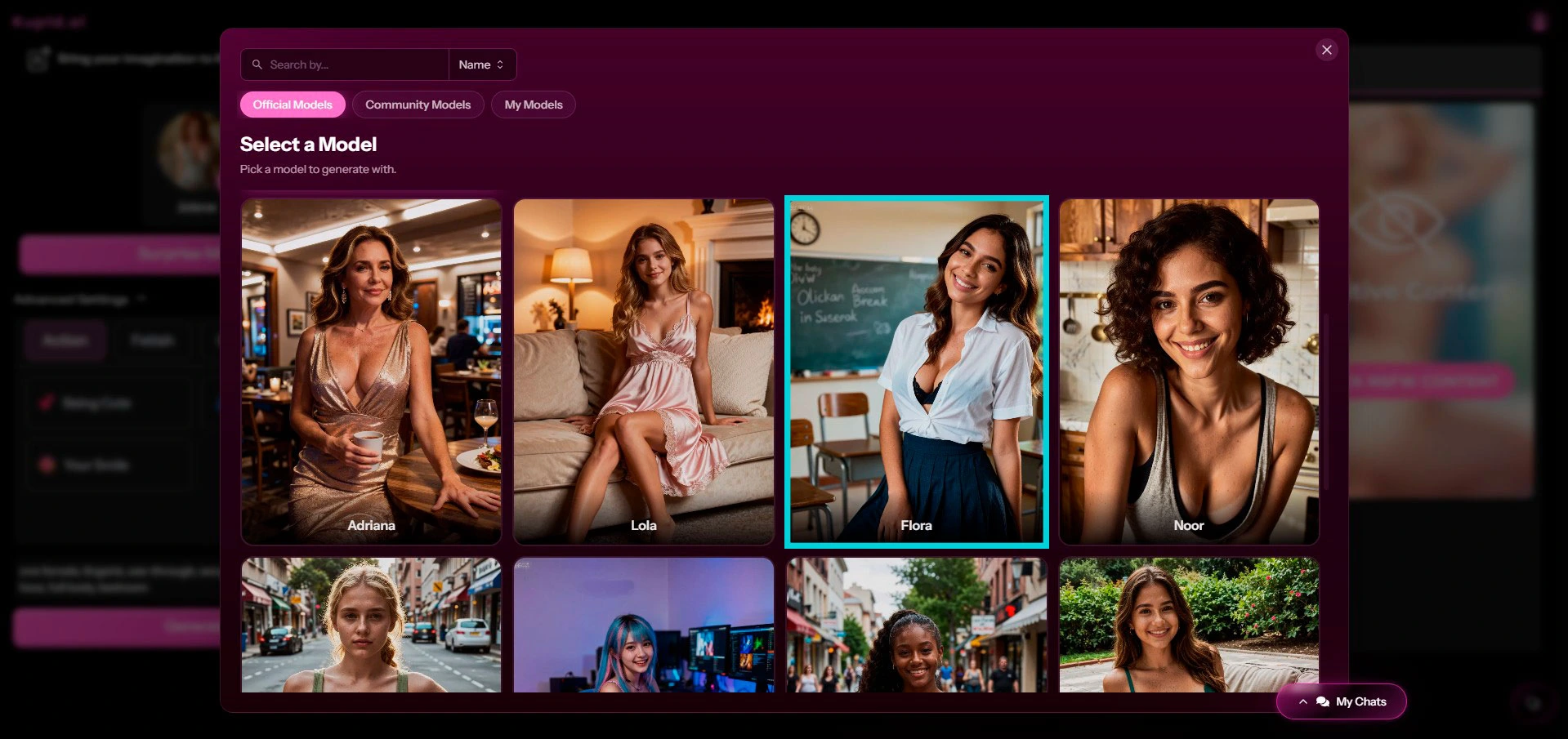 Recensione Kupid AI — selezione del modello ufficiale per generare un'immagine