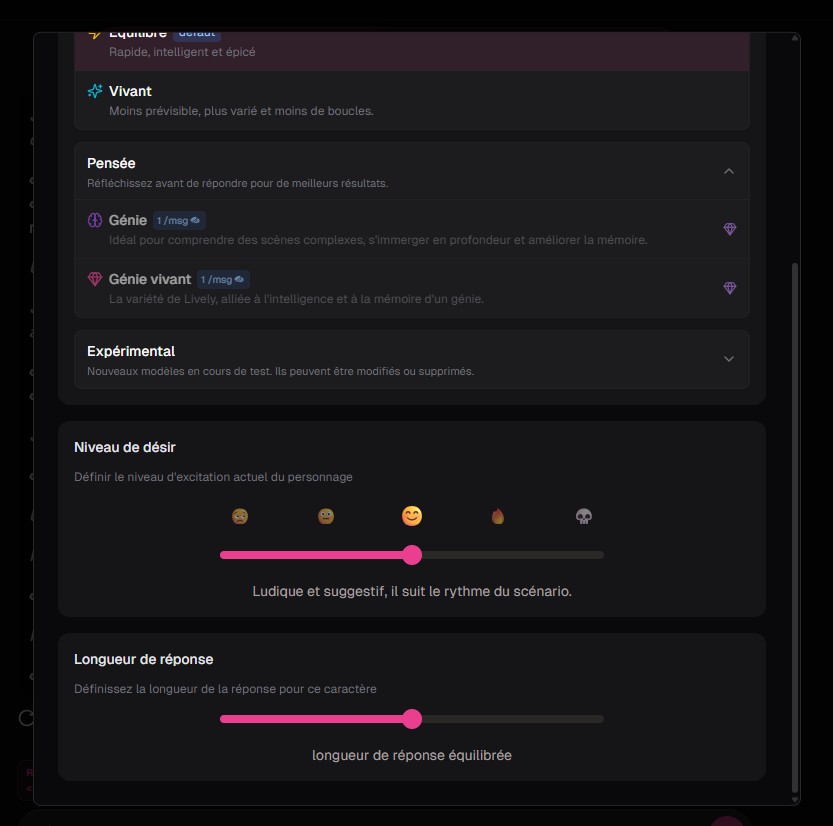 Recensione OurDream AI — opzioni di regolazione fini personalizzazione
