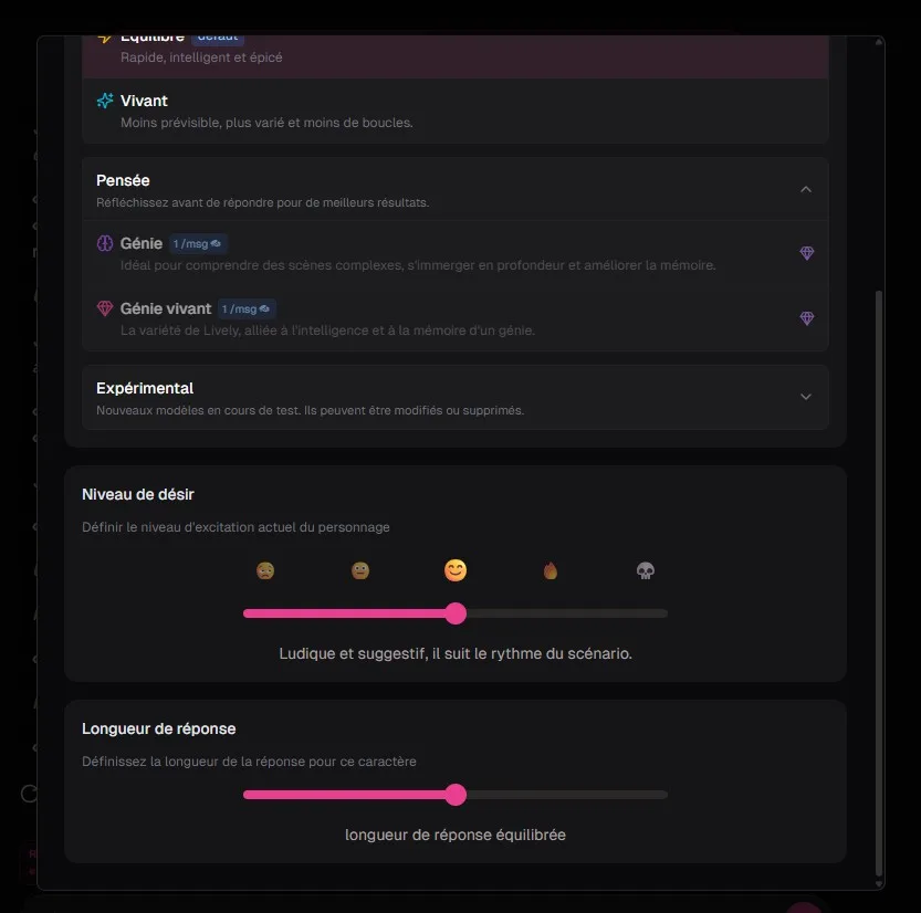Recensione OurDream AI — opzioni di personalizzazione fine