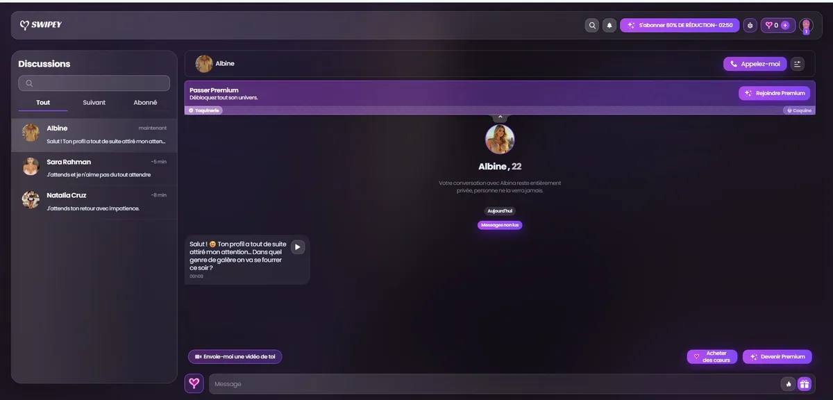 Recensione Swipey AI — interfaccia chat in italiano