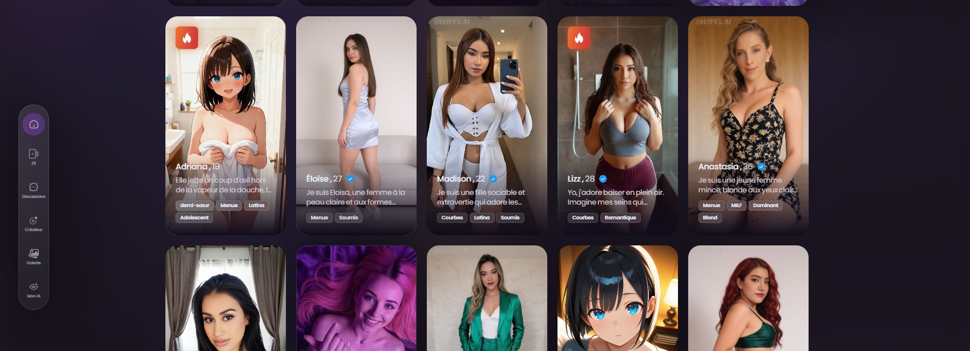 Galleria personaggi Swipey