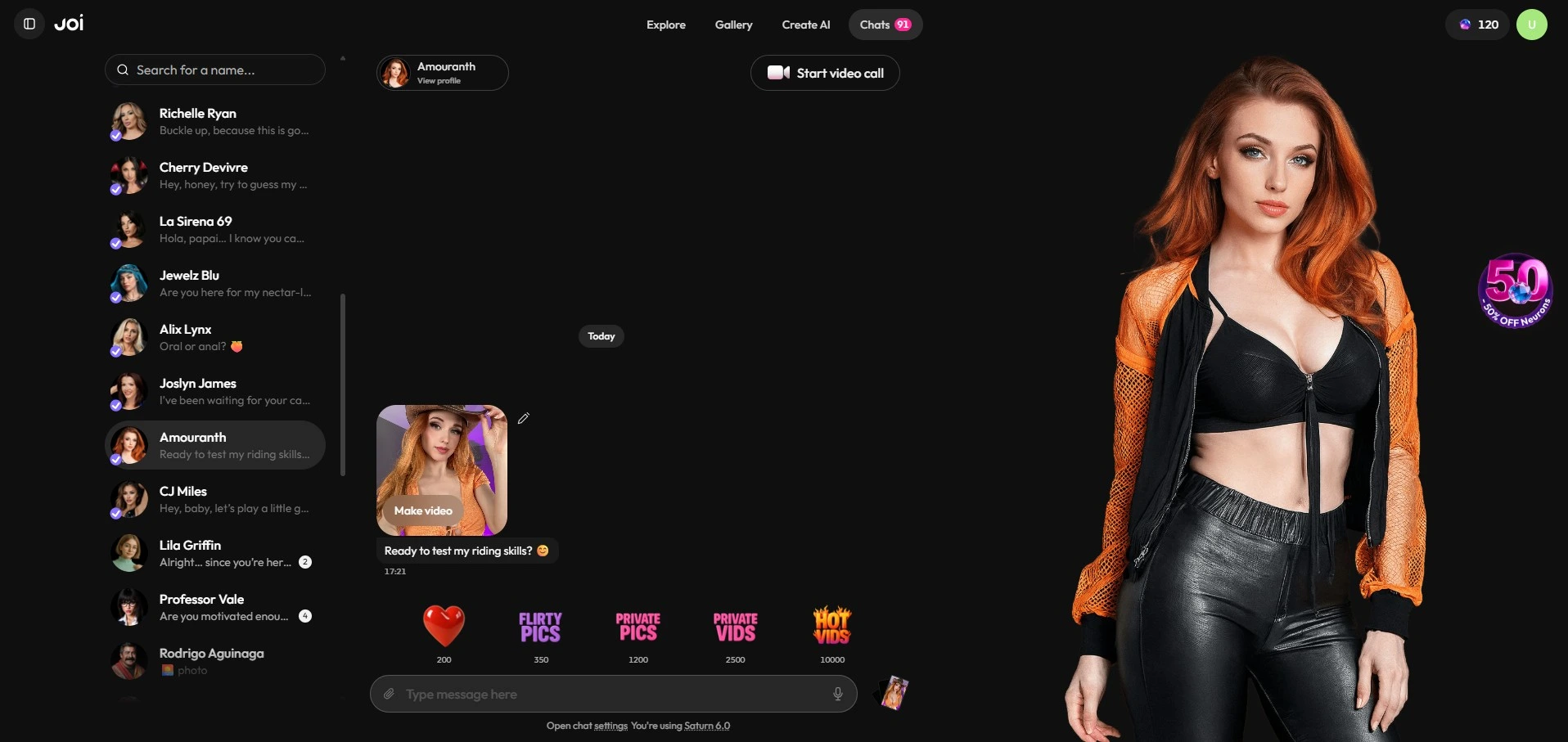 Scheda ufficiale di Amouranth su joi.com